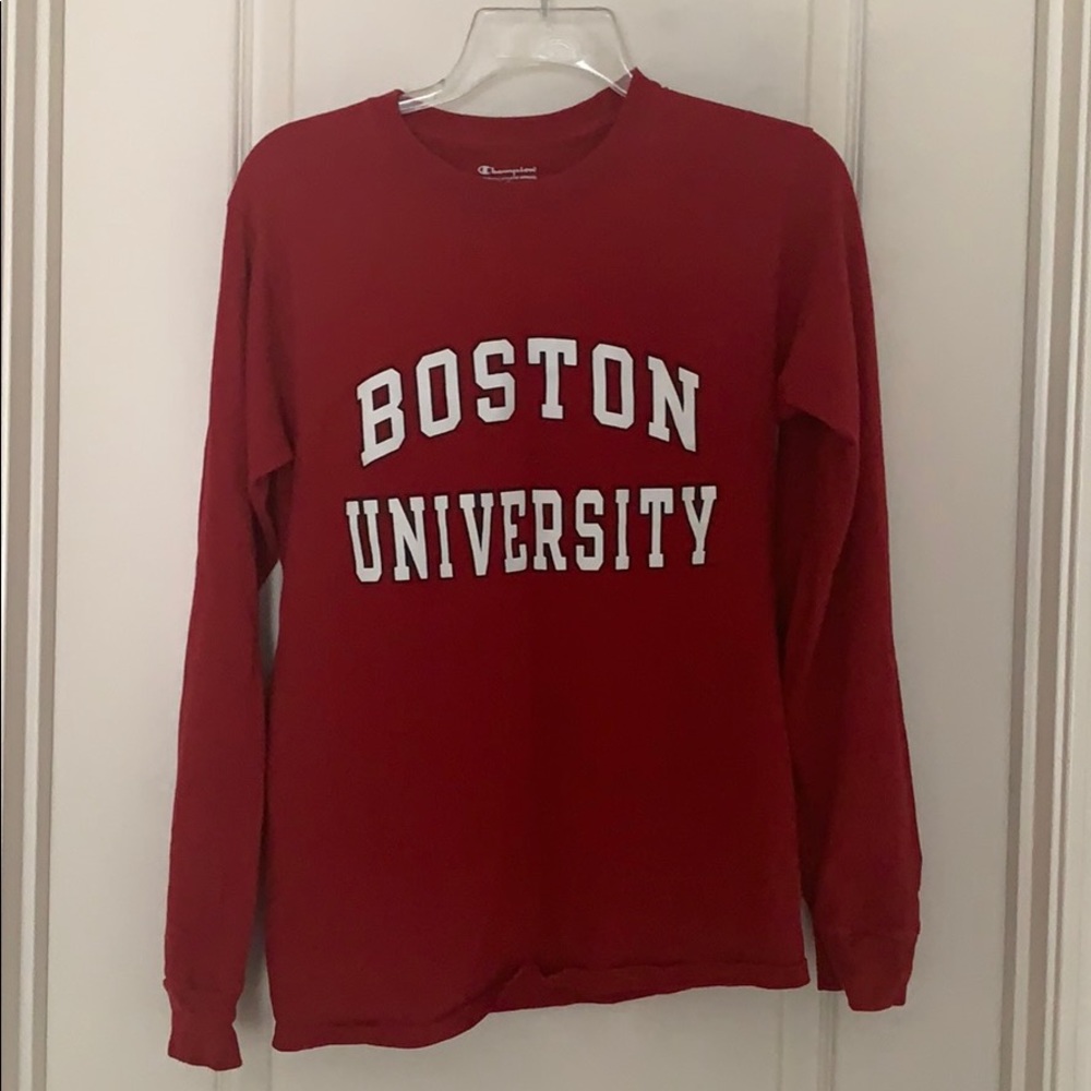 Champion Boston University Long Sleeved Top in Red